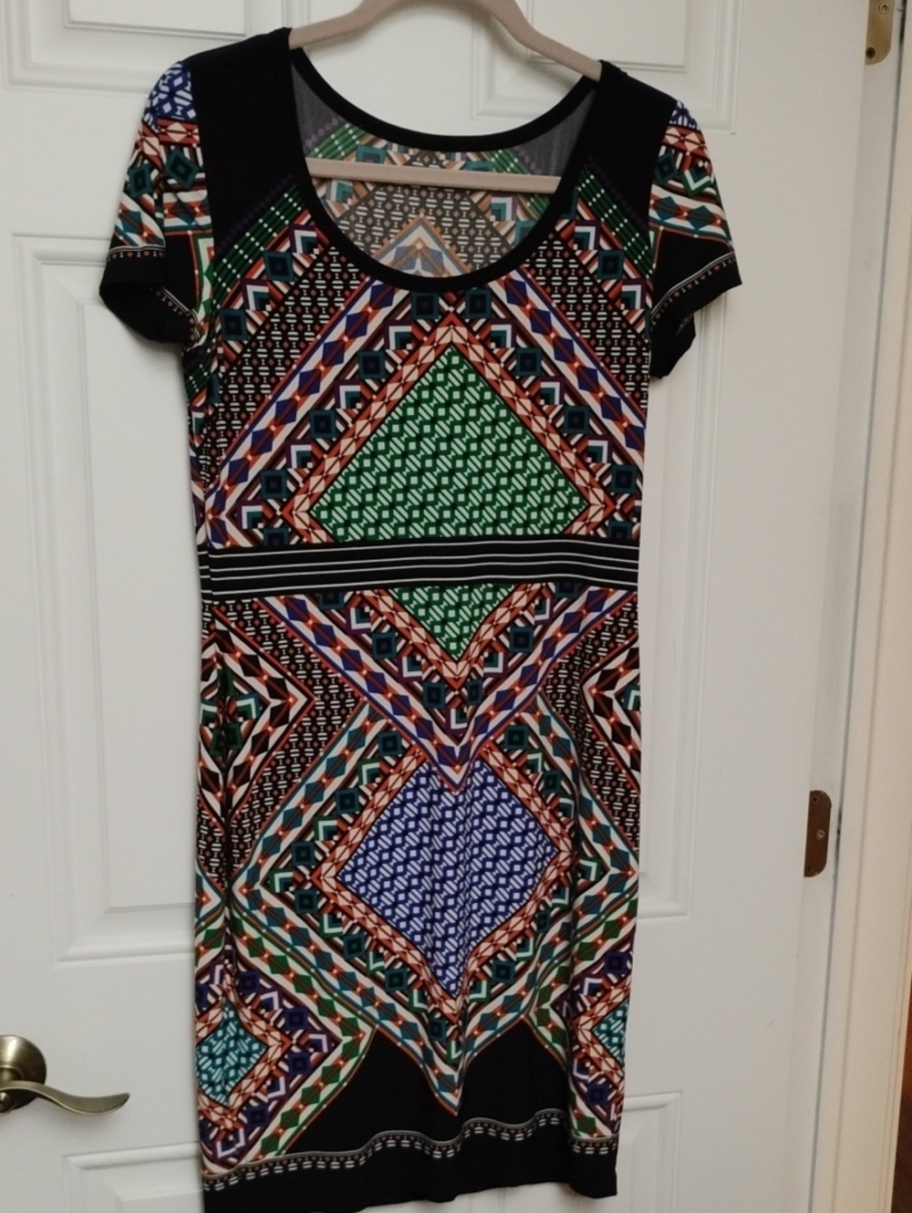 Calvin Klein Multi-Color Geometric Print Dress